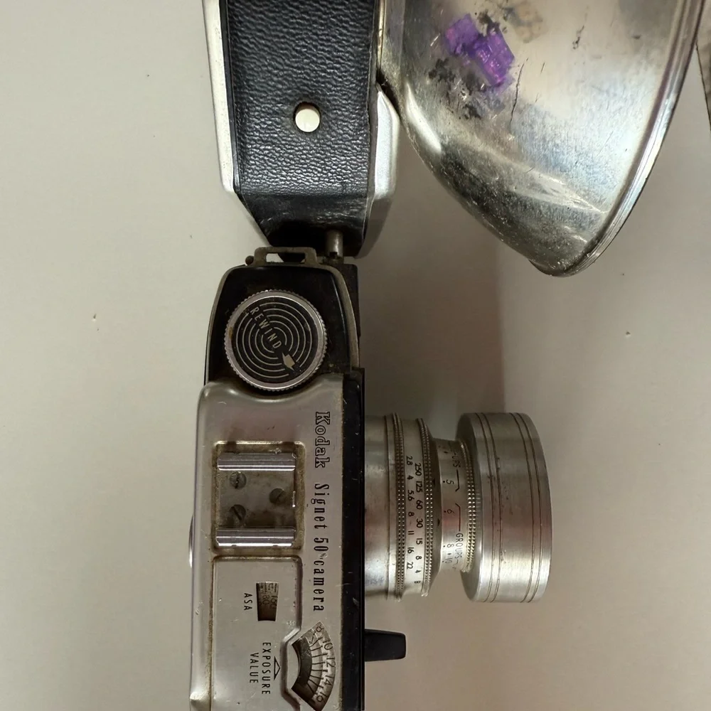 Kodak Black and Silver Flash Camera Retro Design